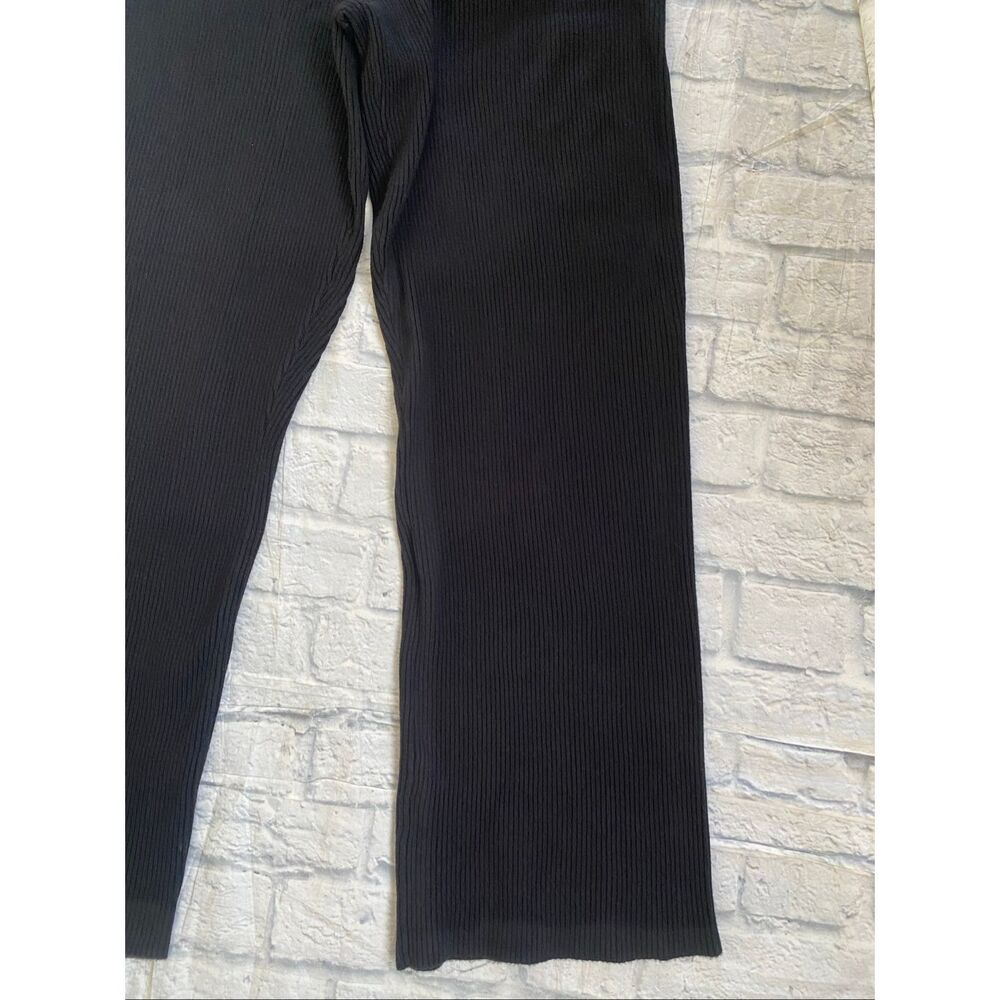 Express women M pull on ribbed sweater pants w/tie drawstring brand new black - Picture 3 of 8